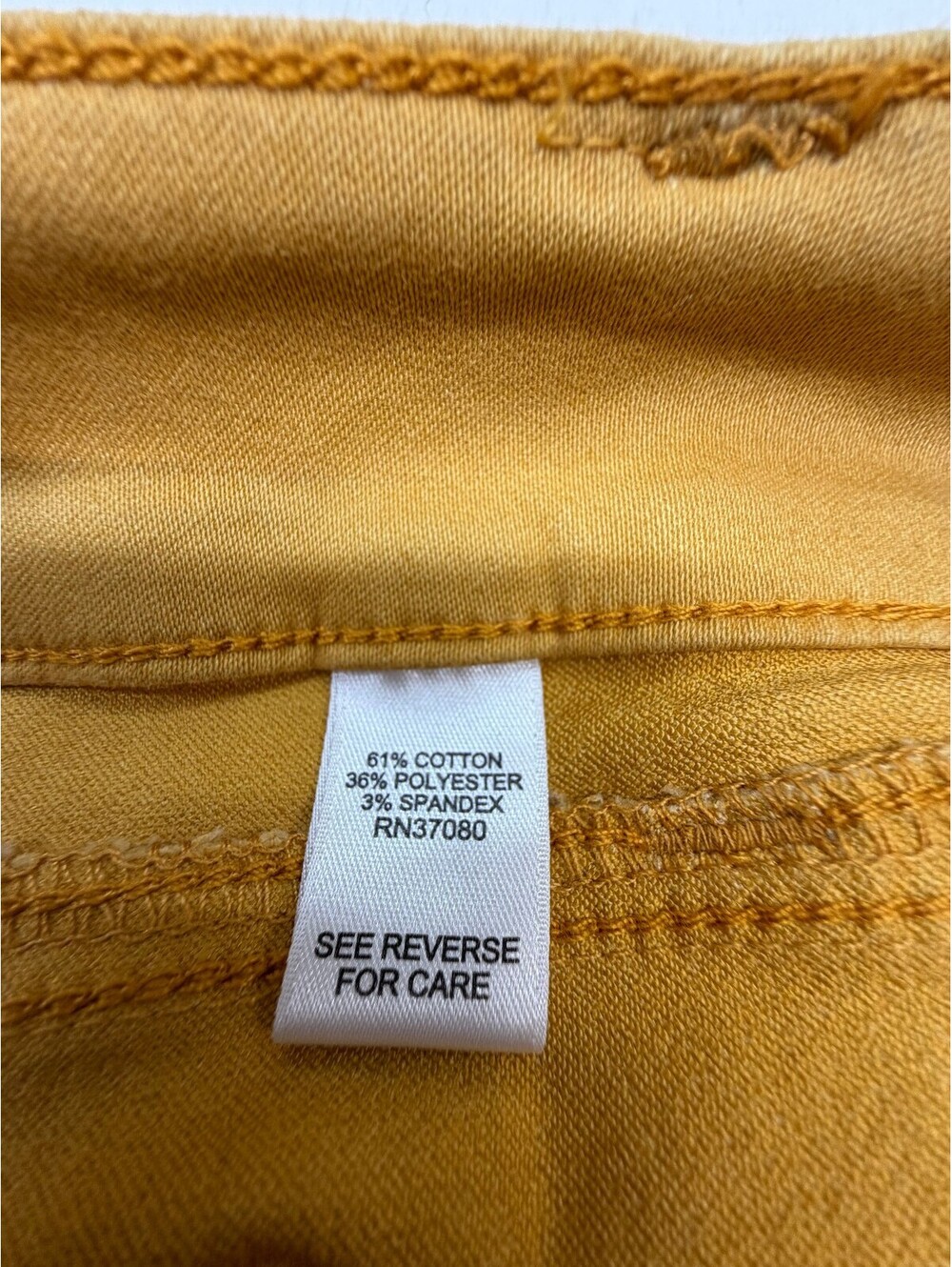 Cato Women's Straight Jeans High Rise 5-Pocket Stretch Size 12 Mustard - Picture 4 of 15